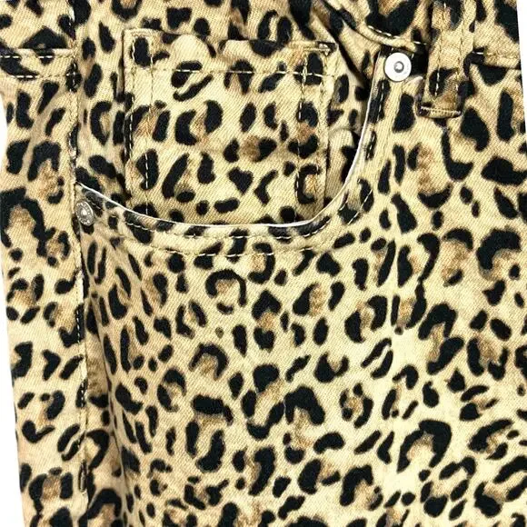 Wonderly Women's Size 14 Mid Rise Skinny Ankle Leopard Print Jeans - Picture 5 of 11